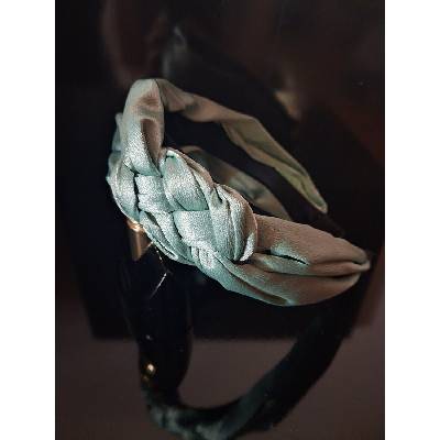 Radi handmade Диадема с възел в светло ментово зелено (1014)