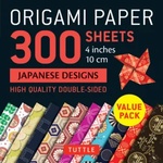Tuttle Publishing Origami Paper 300 sheets Japanese Designs 4" (10 cm) | Tuttle Publishing