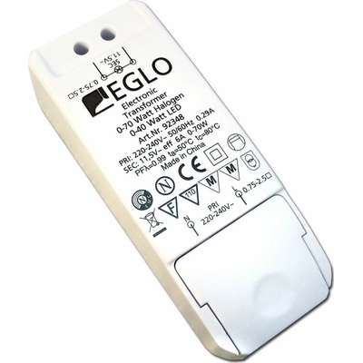 Transformátor pro halogenové žárovky 11,5V AC / 6A / 70W EGLO