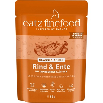 Catz finefood hovädzie a kačacie 16 x 85 g