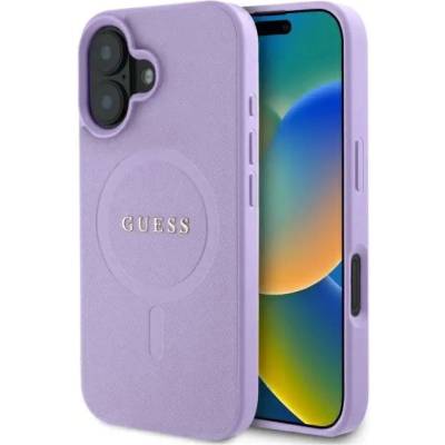 GUESS Калъф Guess Saffiano MagSafe за iPhone 16 - лилав (3666339346263)