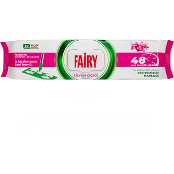 Fairy мокри кърпи почистване на под, 50 броя, Цветя