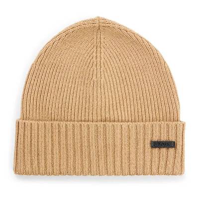 Шапка BOSS Fati 10250850 beanie - Beige (Medium Beige)
