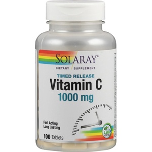SOLARAY Витамин C 1000 mg с шипки и ацерола - 100 таблетка
