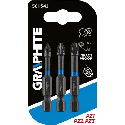 Graphite bit PZ1/2/3 x 25 mm 3 ks 56H542