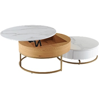 Carmen Комплект холни масички tampa 1 - бял + бук (3530690)