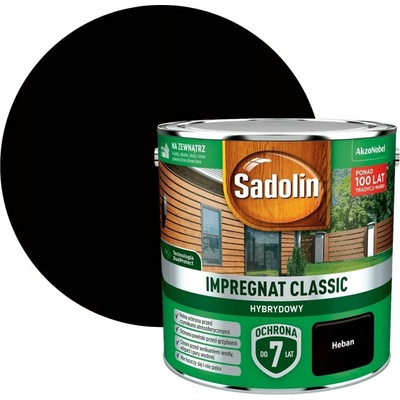 Impregnát na dřevo Sadolin Classic hybridní Eben 2,5L