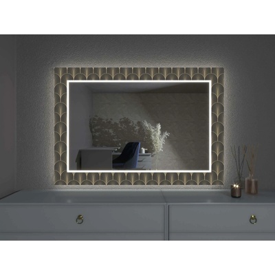 Artalo LED zrcadlo s dekorem D19 90 x 100 cm