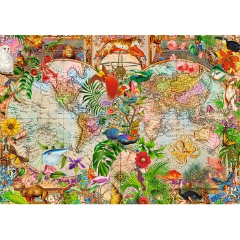 Trefl - Puzzle Premium Plus Tea Time: Antique World Map - 1 000 piese