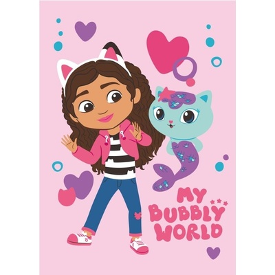 JERRY FABRICS Fleece deka Gábinin kouzelný domek Bubbly World