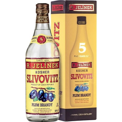 Rudolf Jelínek Slivovitz Kosher Silver 50% 0,7 l (karton)