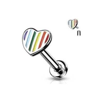 Šperky4U piercing do brady srdíčko LB1088