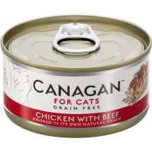 Canagan Cat kura a hovädzie 75 g