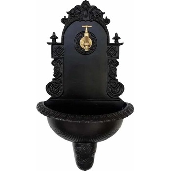 AZTE Zahradní umyvadlo z lehké slitiny hliníku - s kohoutkem, výpustí a sifonem, MĚDĚNÉ