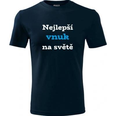 Tričko Nejlepší vnuk na světě dárky pro vnoučátka tmavě modré