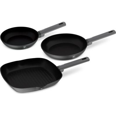 Pro-Tech shop Sada panvíc s titánovým povrchom a grilovacou panvicou Anthracite 3-dielna 55914