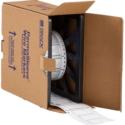 Brady LSZH-750-2-WT / 141262, etikety, THT Low Smoke Halogen Free Permasleeve Wire Marking Sleeves, 50.80 mm x 31.40 mm