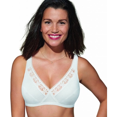 sada 2 podprsenek s výšivkou Coeur Croisé Playtex®, bez kostic bílá