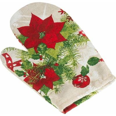 Bellatex Kuchyňská chňapka vánoční 28 x 18 cm Hvězda vánočnní červená zelená