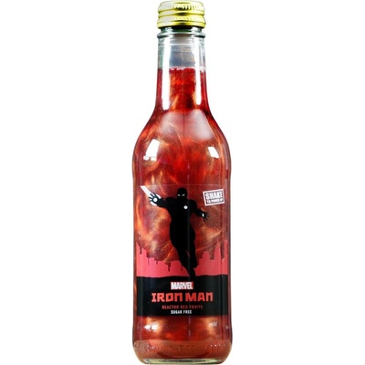 Marvel Iron Man třpytivý nápoj s příchutí červeného ovoce bez cukru 330 ml