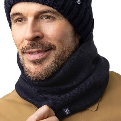 Pánsky Heat Holders zimný termo nákrčník hladký MODRÝ