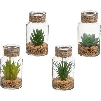 Umelé rastliny v súprave 4 ks (výška 12 cm) Cactus – Casa Selección