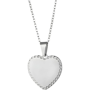 HARAHU Колие RU-34227 Heart - Сребърен KP34227 (RU-34227)