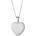 HARAHU Колие RU-34227 Heart - Сребърен KP34227