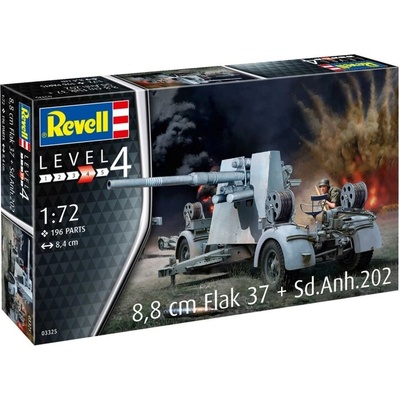Revell Сглобяем модел, Revell, 8.8 cm Flak 37 + Sd. Anh. 202, 196 части (R03325)