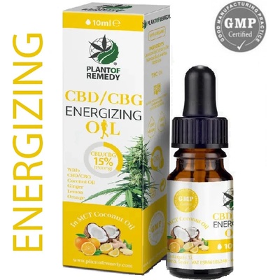 Plant Of Life CBD/CBG kapky Izolátový kokosový olej s CBD a CBG 15+15 % Energizing 10 ml