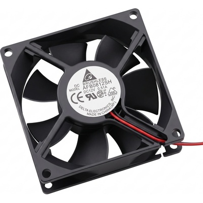 Ventilátor 80x80x25mm, 12V DC, IP20, DELTA AFB0812SH