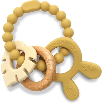 Lorelli Premium СИЛИКОНОВА ГРИЗАЛКА С БУК ЗАЙЧЕ natural yellow (10210850001)