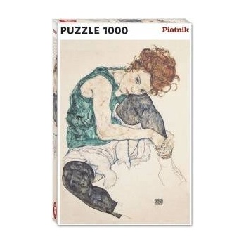 Piatnik Puzzle 1000 - Schiele, Seated Woman PIATNIK
