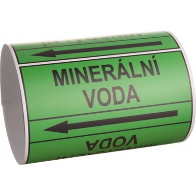 Páska na značení potrubí Signus M25 - MINERÁLNÍ VODA Samolepka 130 x 100 mm, délka 1,5 m, Kód: 25978