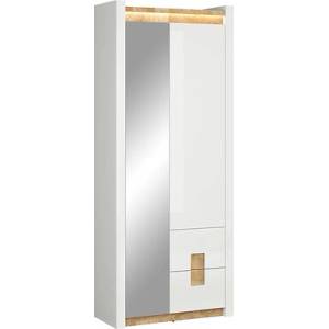 BRW Гардероб за антре с огледало alameda с led осветление (029.003.0014 / s420-reg1d1m2s-bip/dwm/bip)