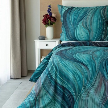 Matějovský digitál Infinitum Petrol Bavlnený satén digitál 40 x 40 cm