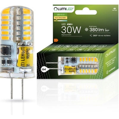 Lumiled LED žiarovka G4 kapsula 4W = 30W 380lm 3000K Warm 360°