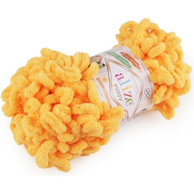 Pletací příze Alize Puffy 100 g Varianta: 42 (216) žlutá, Balení: 1 ks