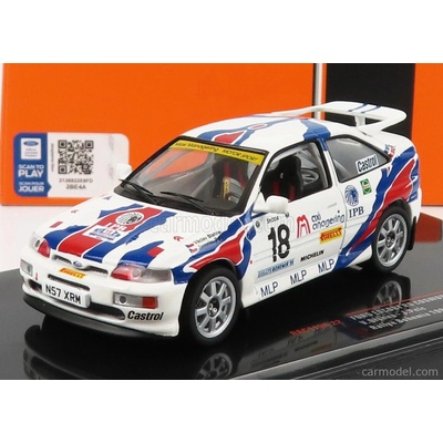 Ixo-models Ford england Escort Rs Cosworth N 18 Rally Bohemia 1996 V.blahna J.pelc Bílá Modrá Červená 1:43