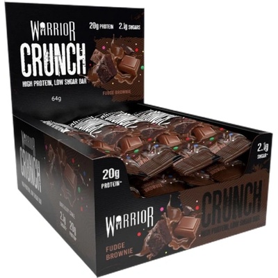 Warrior Crunch Bar | Low Sugar [12 x 64 грама] Фъдж Брауни