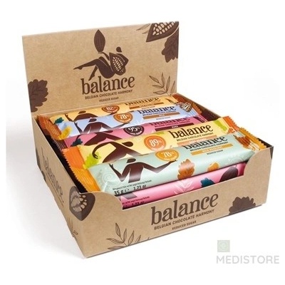 Balance čokoláda mix tyčinek belgická so sladidlom zo stévie 20 x 35 g