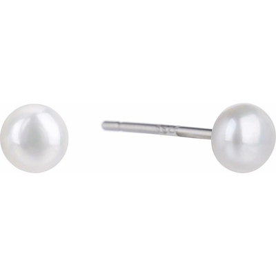 BEALIO 05659 Stříbrné náušnice ŘÍČNÍ PERLA 4 mm (Ag 925/1000, 0,52 g)