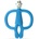 Matchstick Monkey Monkey Teether гризалка с четка 2 в 1 Blue