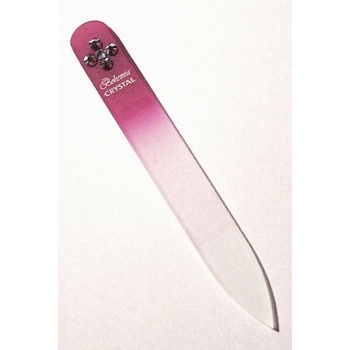 Bohemia Crystal pilník na nechty sklenený Swarovski 90 mm ružový