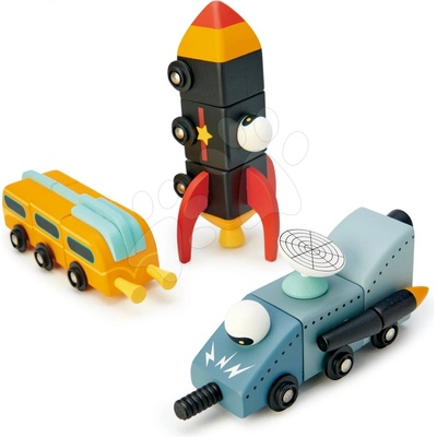 Tender Leaf Toys Drevené kozmické autá Space Race