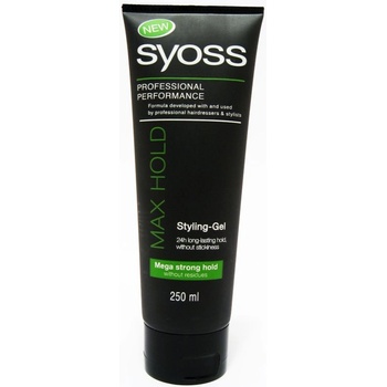 Syoss Max Hold Styling Gel 24h - pro Megasilnou fixaci vlasů 250 ml