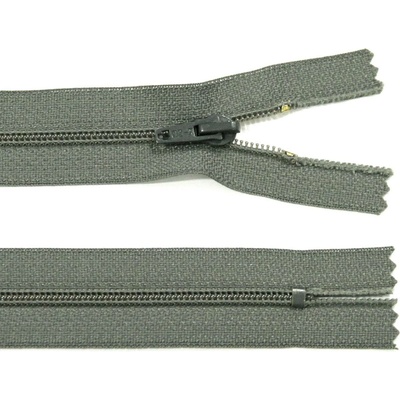 Spirálový zip no.3 nerozepínací 22cm - více barev color: 720 šedá metalická