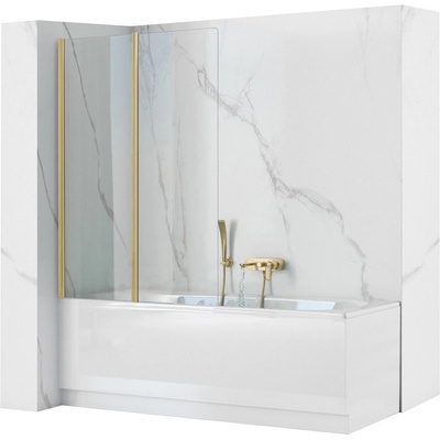 Rea Параван подвижен за вана Rea Agat-2 80 BRUSH GOLD (REA-W2500)