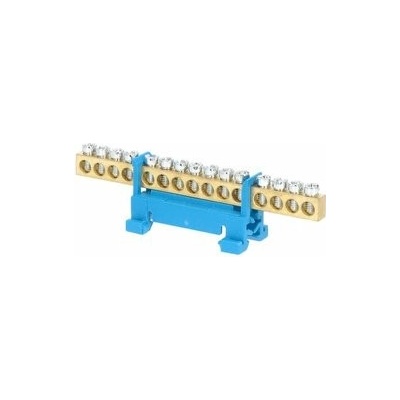 Eleman 1000008 N 15 Můstek nulovací, 15 otvorů, 16mm2-230/660V-63A, modrý