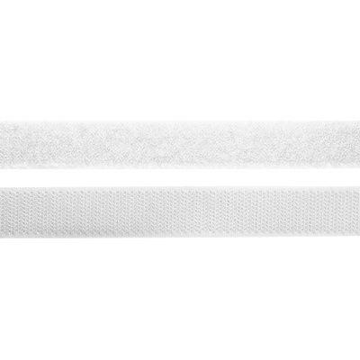 Pro Háčkování Suchý zip, 20 mm, komplet bílý